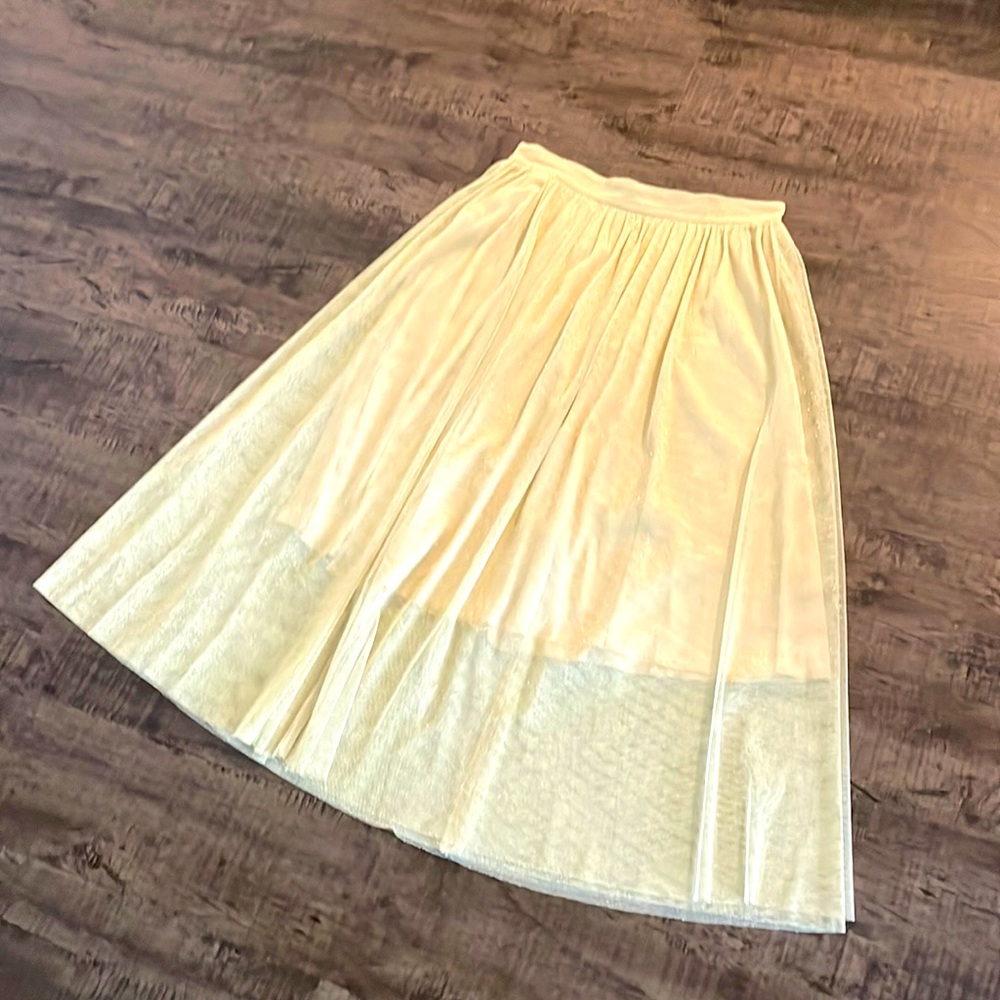 H&M Size 6 - Sheer Shimmery Gold Skirt
